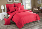 Red Seersucker Quilt Cover Set by Fabric Fantastic